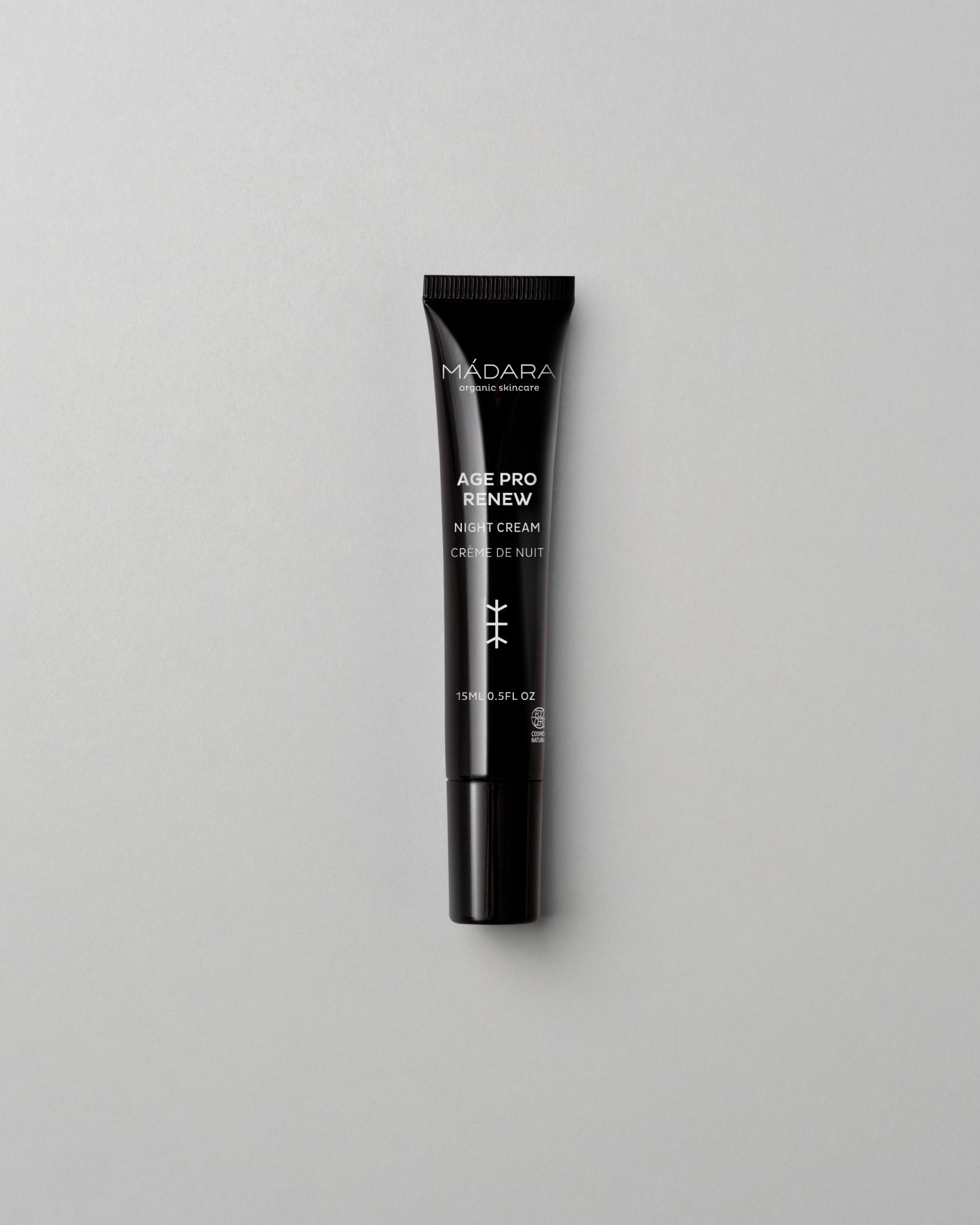 MÁDARA Organic Skincare renew night cream travel size SM3335 15 face cream product photo on plain background.