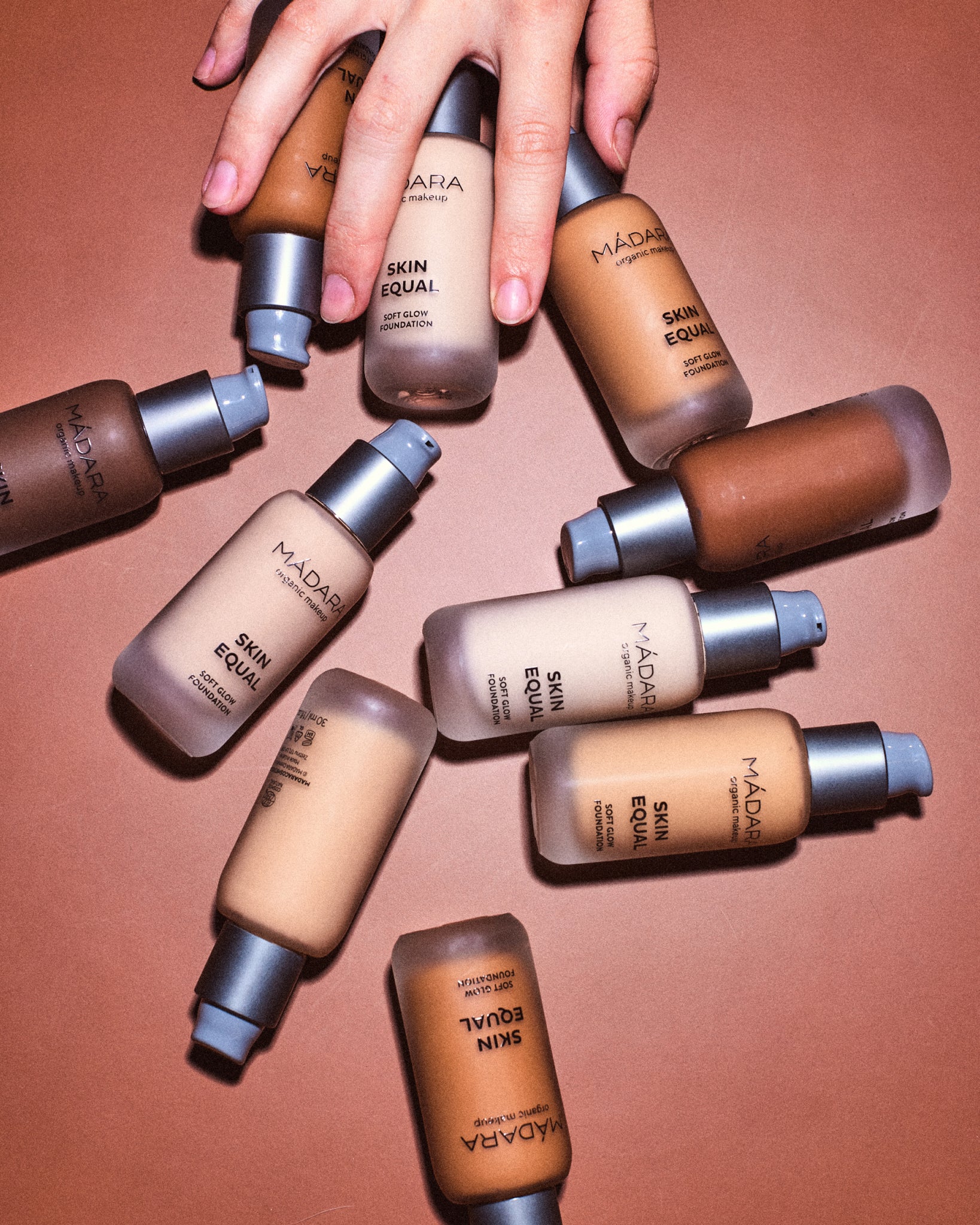 MÁDARA Organic Skincare soft glow foundation A6053 foundation product photo on plain background.