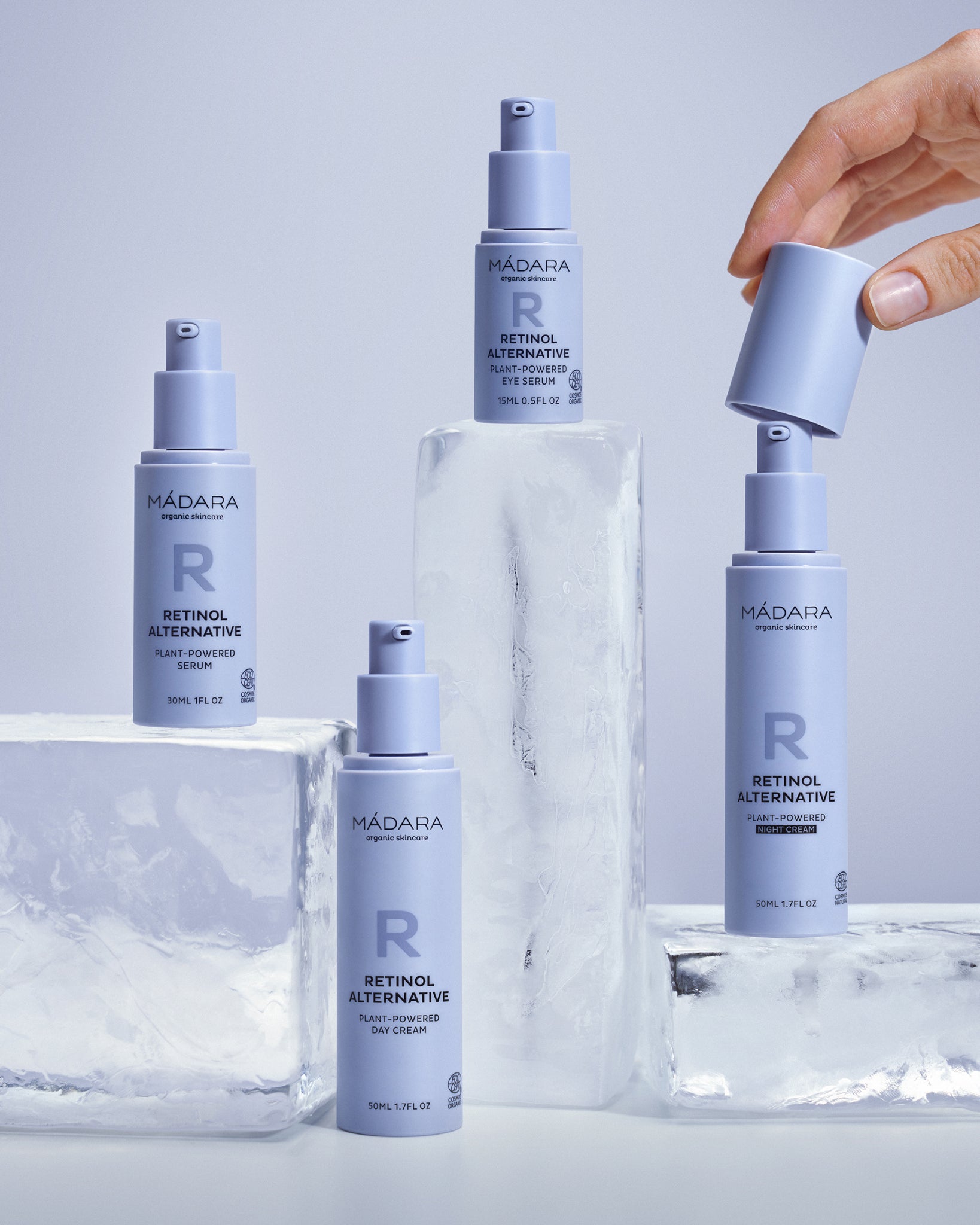 MÁDARA Organic Skincare retinol alternative line A3350 product photo on plain background.