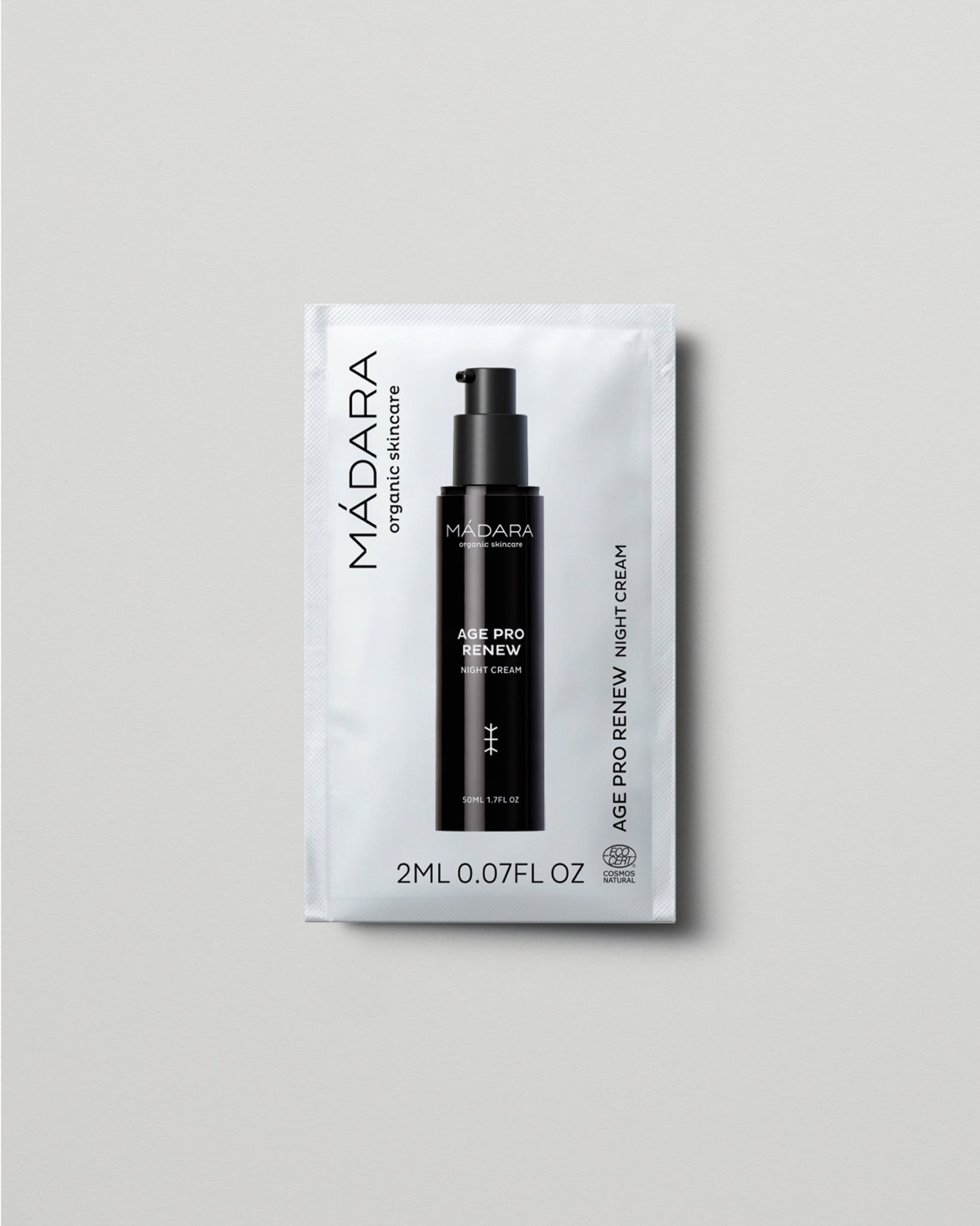 MÁDARA Organic Skincare renew night cream 2ml sample SC3335 2 face cream product photo on plain background.