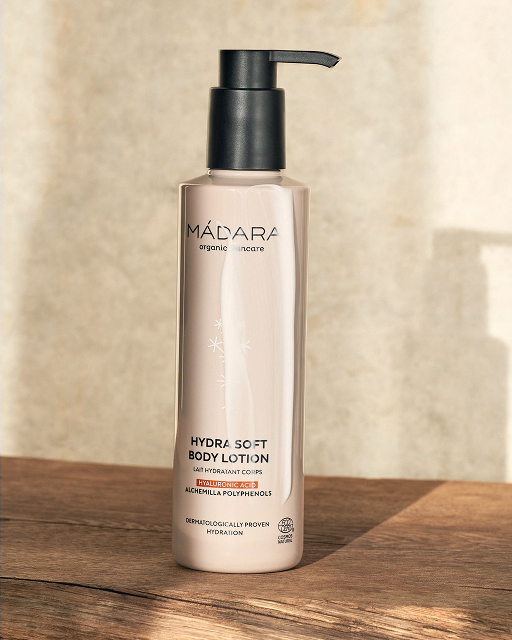 MÁDARA Organic Skincare body lotion 250ml A1112 lotion product photo on plain background.
